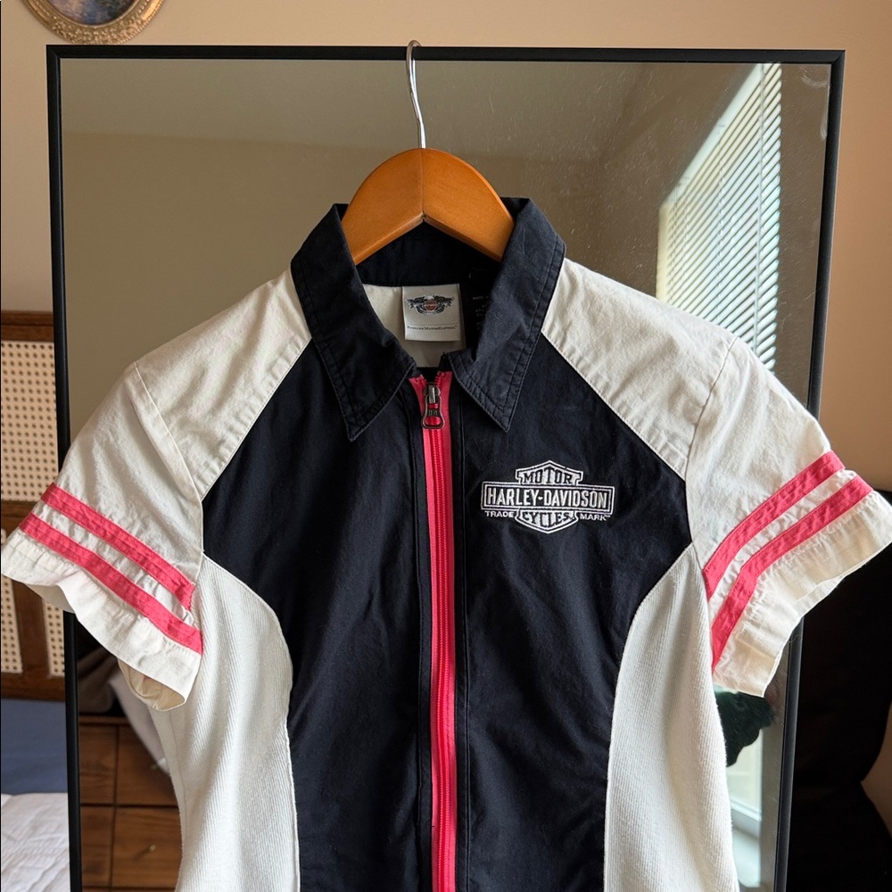 Harley Davidson Motorcycles Zip Front Shirt